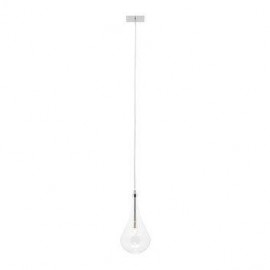 Mercator-Cordet Pendant  - Chrome With Clear Glass Shade